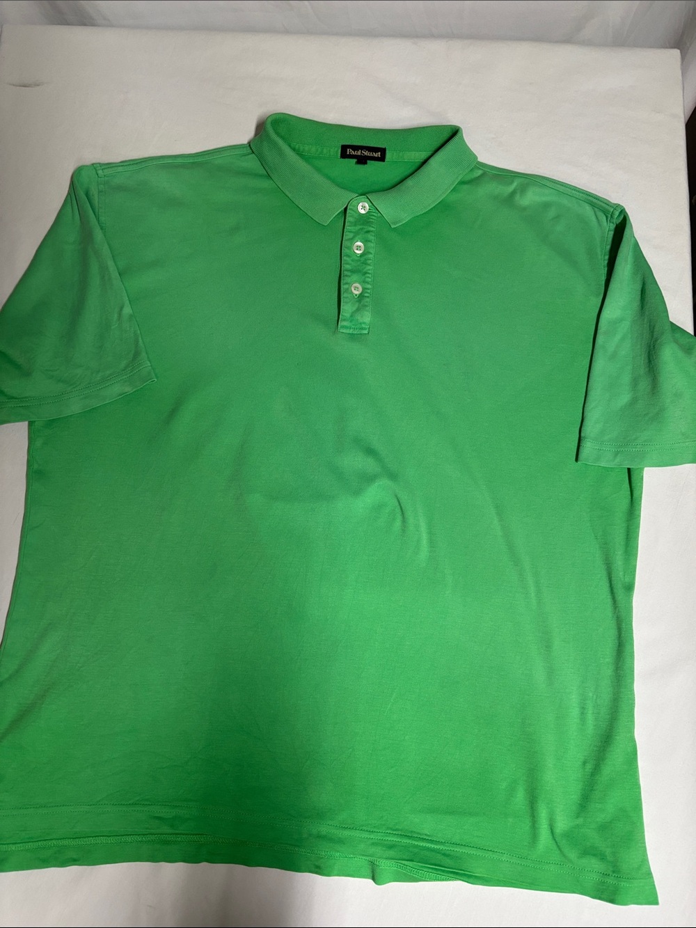 Paul Stuart Men’s XL Green 100% Pima Cotton Polo Shirt Made in Peru